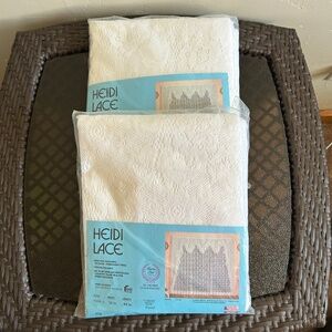 Vintage Heidi Lace 100% Dacron Polester Lace Panel Curtain Size 58" x 84"